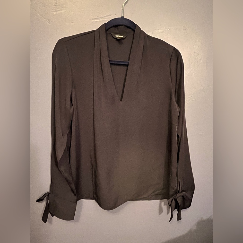 Express black satin blouse,  size small